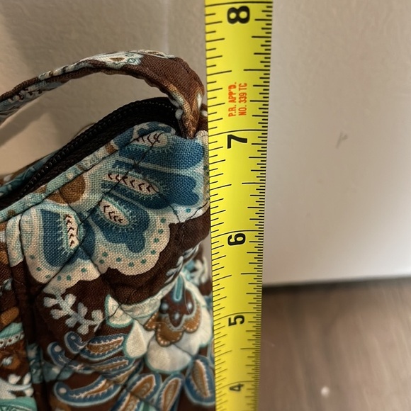 Vera Bradley small handbag in mostly brown and turquoise - Picture 9 of 11